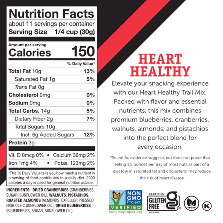 Heart Healthy Trail Mix - Power Up Premium Trail Mix