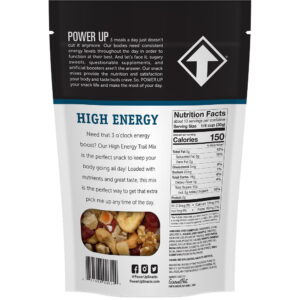 Power Up High Energy Trail Mix back of packaging