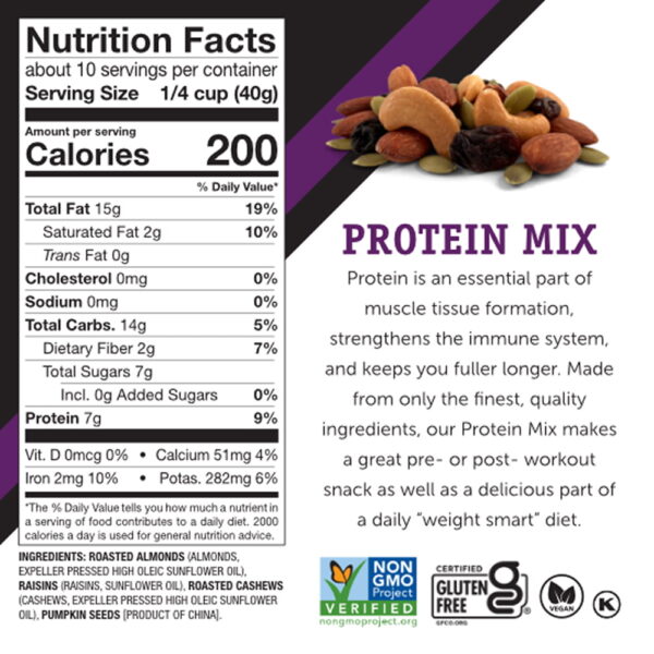 power-up-protein-mix-trail-mix-pdp-image-nfp Power Up Protein Mix Trail Mix Nutrition Fact Panel
